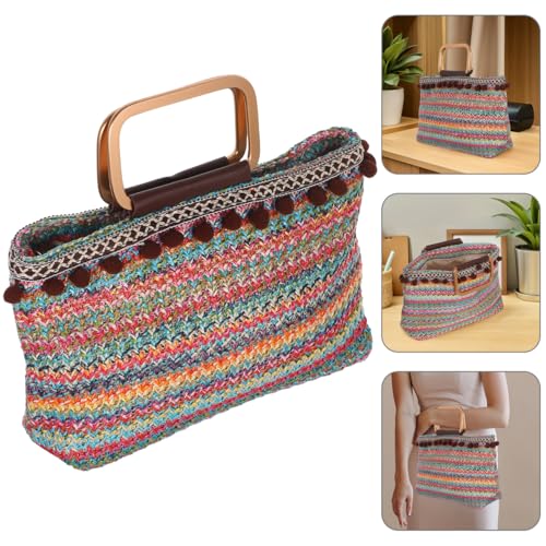 Bolso Tote Grande de Paja Ligero para Salidas y Playa miniatura 6