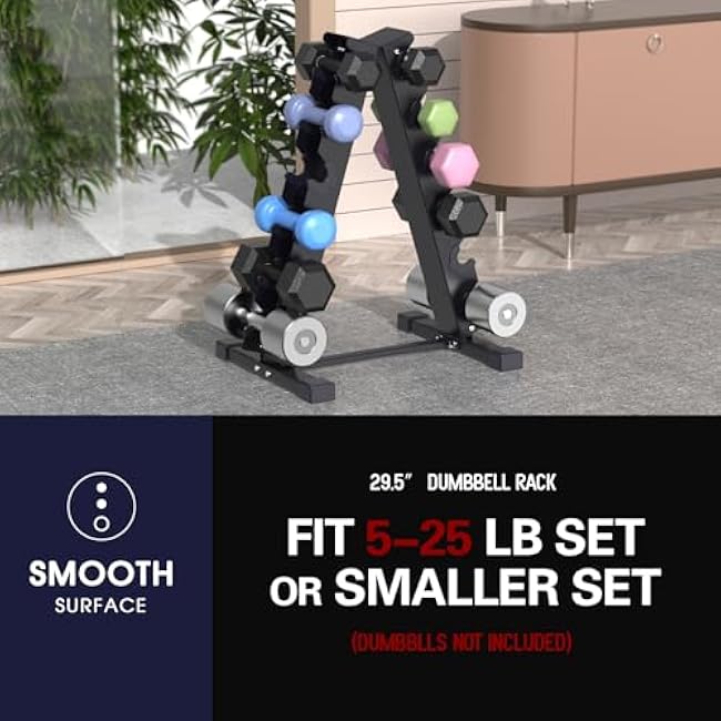 Dumbbell Rack Stand Weight Rack for Dumbbells Compact A-Frame Home Gym£¨6 tier£¬800Lbs£©