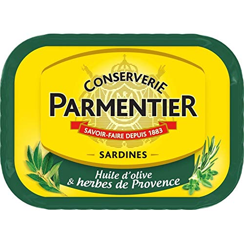 PARMENTIER - Sardines Huile Olive Et Herbes De Provence 135G - Lot De 4 - Offre Special