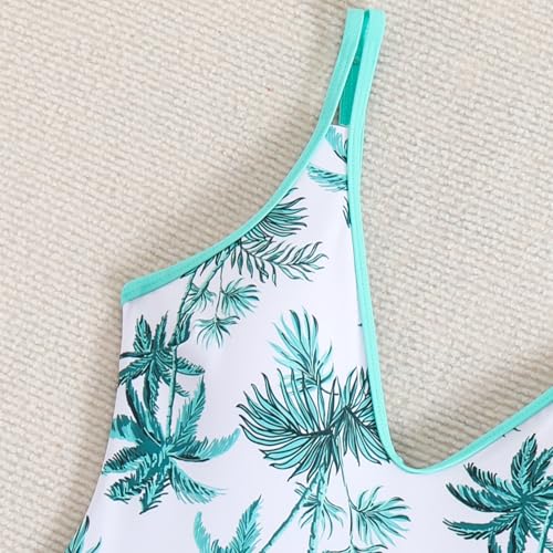 Maillot de bain imprimé floral multicolore avec décolleté plongeant monokini - 4