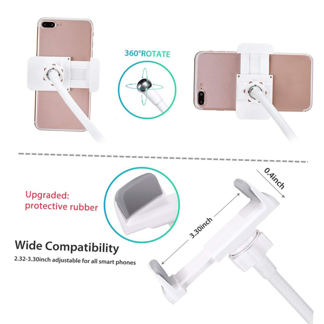 GRIRIW Selfie Lamp Bracket Led Beauty Filling Light Live Stream Fill Lamp Phone Selfie Light Zinc Alloy Long-Lasting Multifunctional Design
