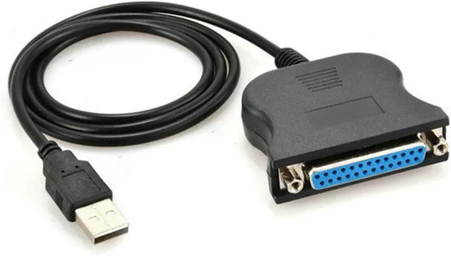 DB25 Female to USB Male IEEE 1284 Parallel Printer LPT Adapter Print Converter Cable 25Pin Parallel Interface Communication