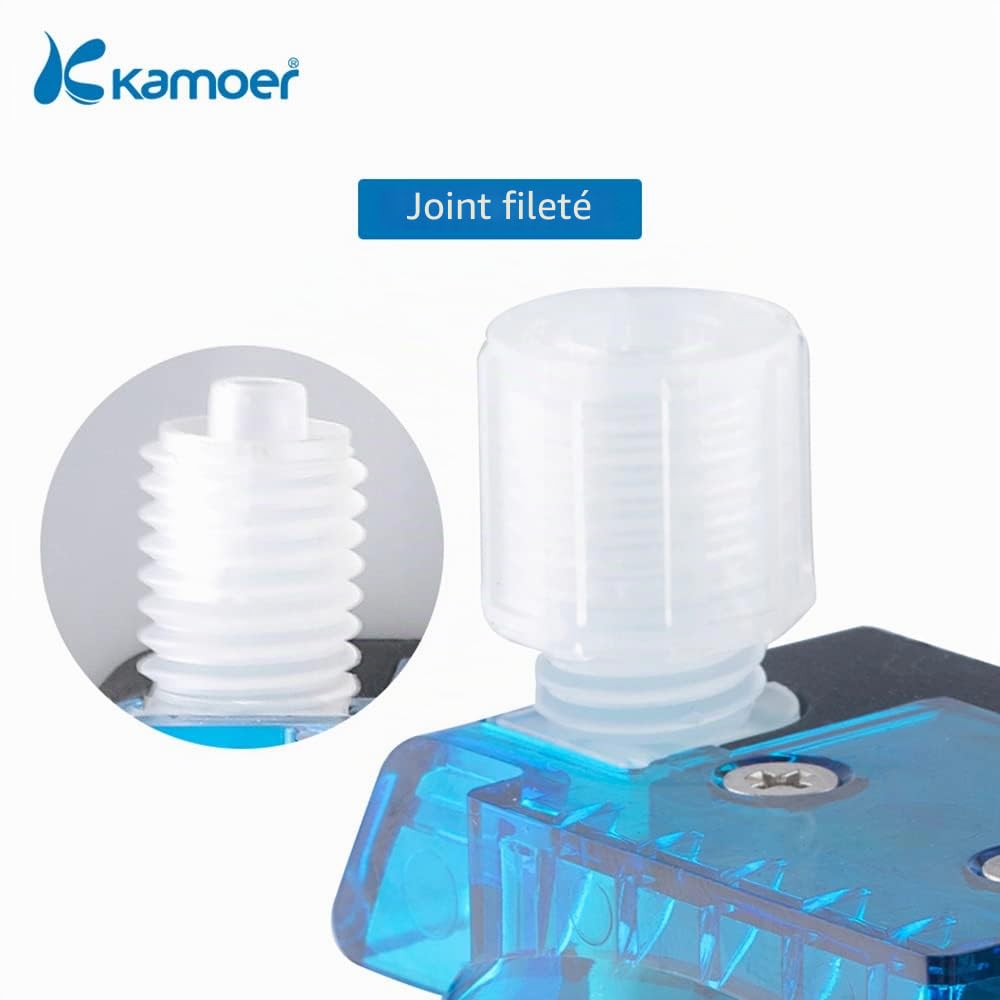 Petite pompe péristaltique pas à pas 12 V avec contrôle de vitesse Kamoer KCM-ODM Pompe doseuse de liquide de laboratoire réglable à haut débit et faible bruit avec carte pilote 10~452 ml/min