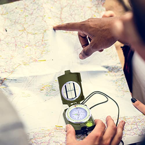 Sportneer Military Lensatic Sighting Compass, Survival Tactical Compass Backpacking Compass Compact Handheld Compass With Carry Bag, Waterproof Boy Scout Compass For Hiking Camping Hunting Outdoor #TOP6