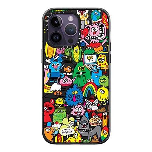 Coque Impact iPhone 14 Pro Max Casetify Magsafe Fun Friends Jon Burgerman