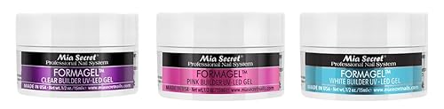 Miniatura 2 de Mia Secret FORMAGEL - Gel constructor UV/LED de 0.5 onzas x 3 (clavo+blanco+rosa)