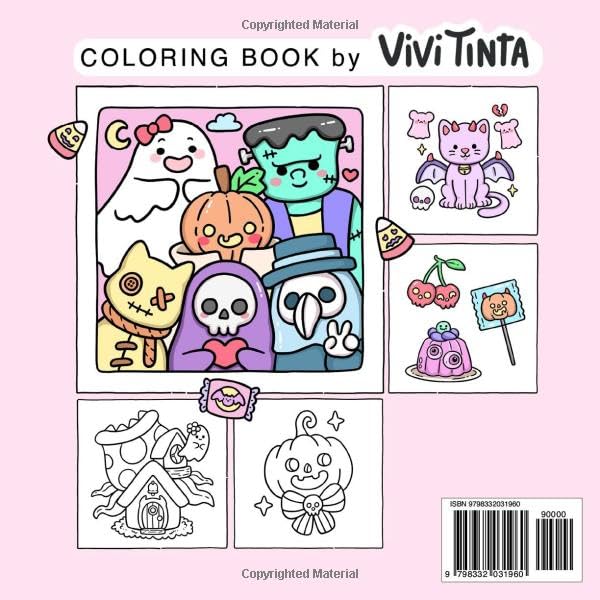 Spooky Vibes: Coloring Book for Adults and Teens Featuring Cute, Creepy Goth Stuff and Creatures