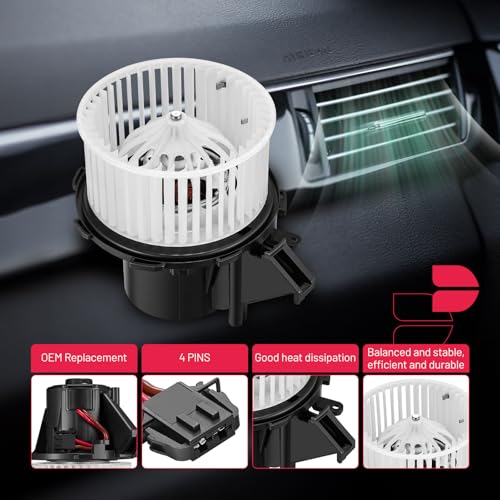 Image of BDFHYK AC Heater Blower Motor Fan 700291 Compatible with Audi 2009-2012 A4 A4 Quattro,2008-2012 A5 A5 Quattro,2009-2016 Q5,2009-2012 S4,2008-2012 S5,HVAC Blower Motor Assembly Replacement for PM4096