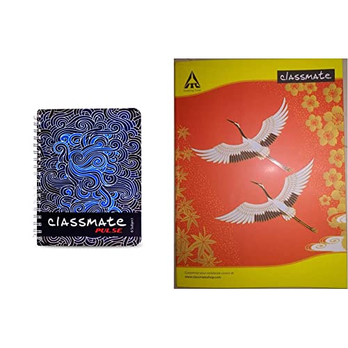 Image of Classmate Pulse 6 Subject Notebook - Unruled, 300 Pages, Spiral Binding, 240Mm*180Mm Notebook - Four Lines With Gap, 240Mm*180Mm, 172 Pages (Pack Of 12)