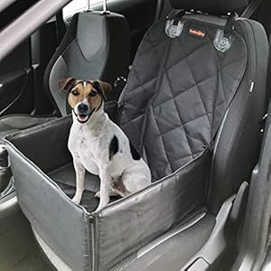 Pawzitive Petz Dog Car Seat Cover, New Improved Design, Puppy Car Seat, Free Dog Seat Belt For Car, Dog Booster Seat…