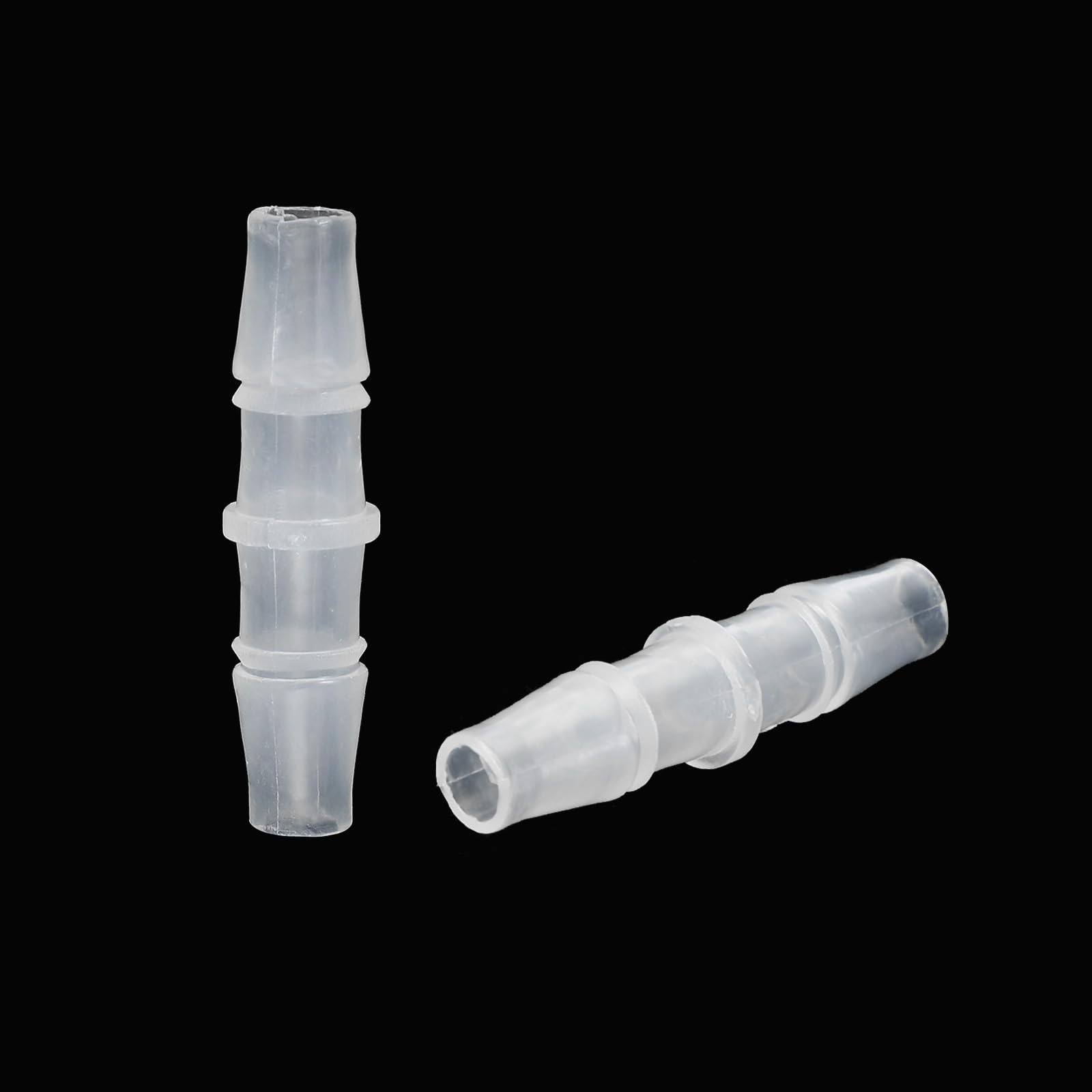 ANPTGHT 3/16 Thru-Bulk Schot Plastic Slang Barb Fittings Unie Adapter Fittingen voor Aquarium Brandstof Gas Vloeibare Lucht met Metalen ringen (Pack van 3