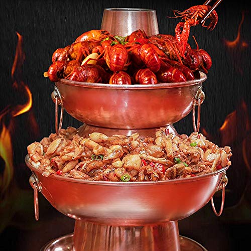 Olla caliente tradicional de cobre para hotpot 34 cm miniatura 4