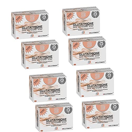 Image of Glutathione Skin Lightening Soap Vitamin C & E Soap For Women & Men Skin Whitening Soap For All Skin Types (PACK OF 8)