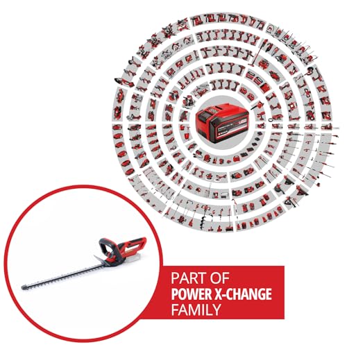 Einhell Power X-Change 18V Cordless Hedge Trimmer - 55cm (22 Inch) Cutting Length, Laser-Cut Diamond-Ground Steel Blades - GC-CH 1855/1 Li Solo Hedge Cutter - Battery and Charger Not Included - Image 2