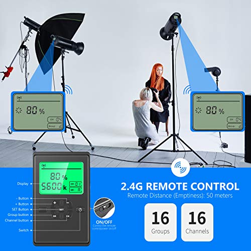 Neewer 150W zweifarbiges LED Videolicht, 3300K-5600K Dauerlicht, CRI 95+, TLCI 95+ mit 2,4G Fernbedienung, Reflektor, Bowens Halterung für Videoaufzeichnung, Porträtfotografie, Außenaufnahmen - Image 7