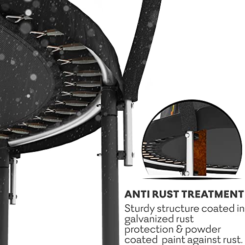 Jumpzylla Trampoline 8Ft 10Ft 12Ft 14Ft Trampoline With Enclosure - Recreational Trampolines With Ladder And Galvanized Anti-Rust Coating, Astm Approval- Outdoor Trampoline For Kids #TOP3