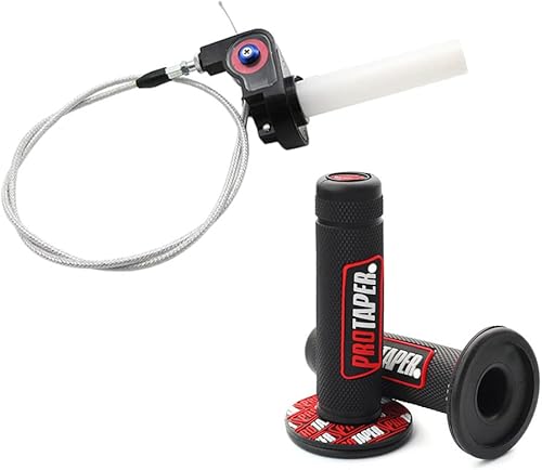 Mango universal de acelerador giratorio de 0.866 in 78 pulgadas + cable para motocicleta de campo traviesa 250 Dirt Pit Motor, motocicleta CRF70 TTR