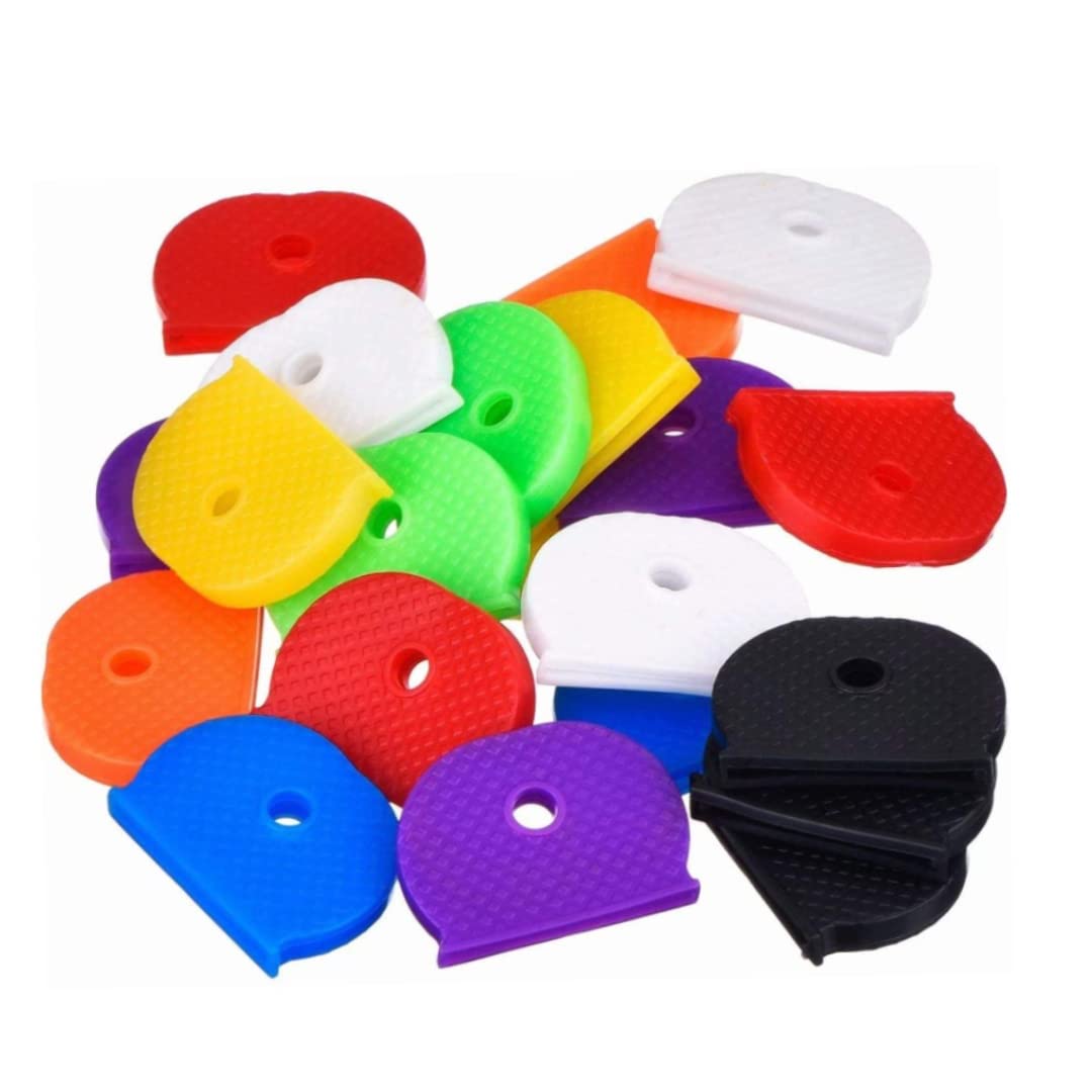 24PCS 8 Colors Flexible Key Caps Set, Key Covers for Easy Identifying House Door Keys