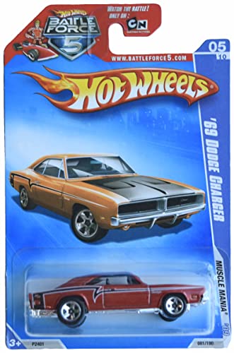 Hot Wheels 69 Dodge Charger Muscle Mania 09 Battle Force 5 miniatura 1