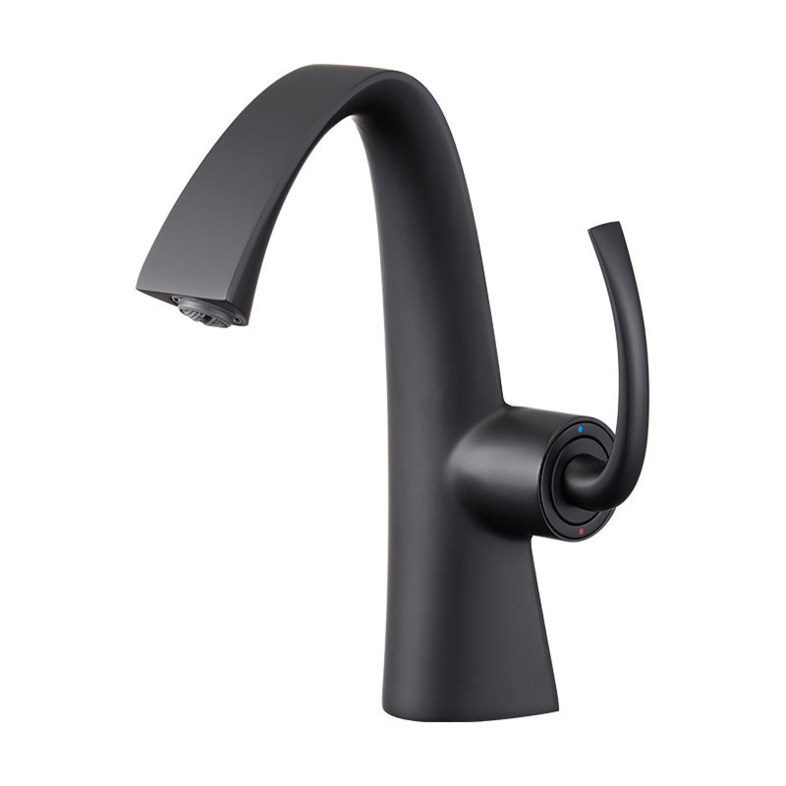 Fanjubei Black Bathroom Copper Hot And Cold Basin Faucet,