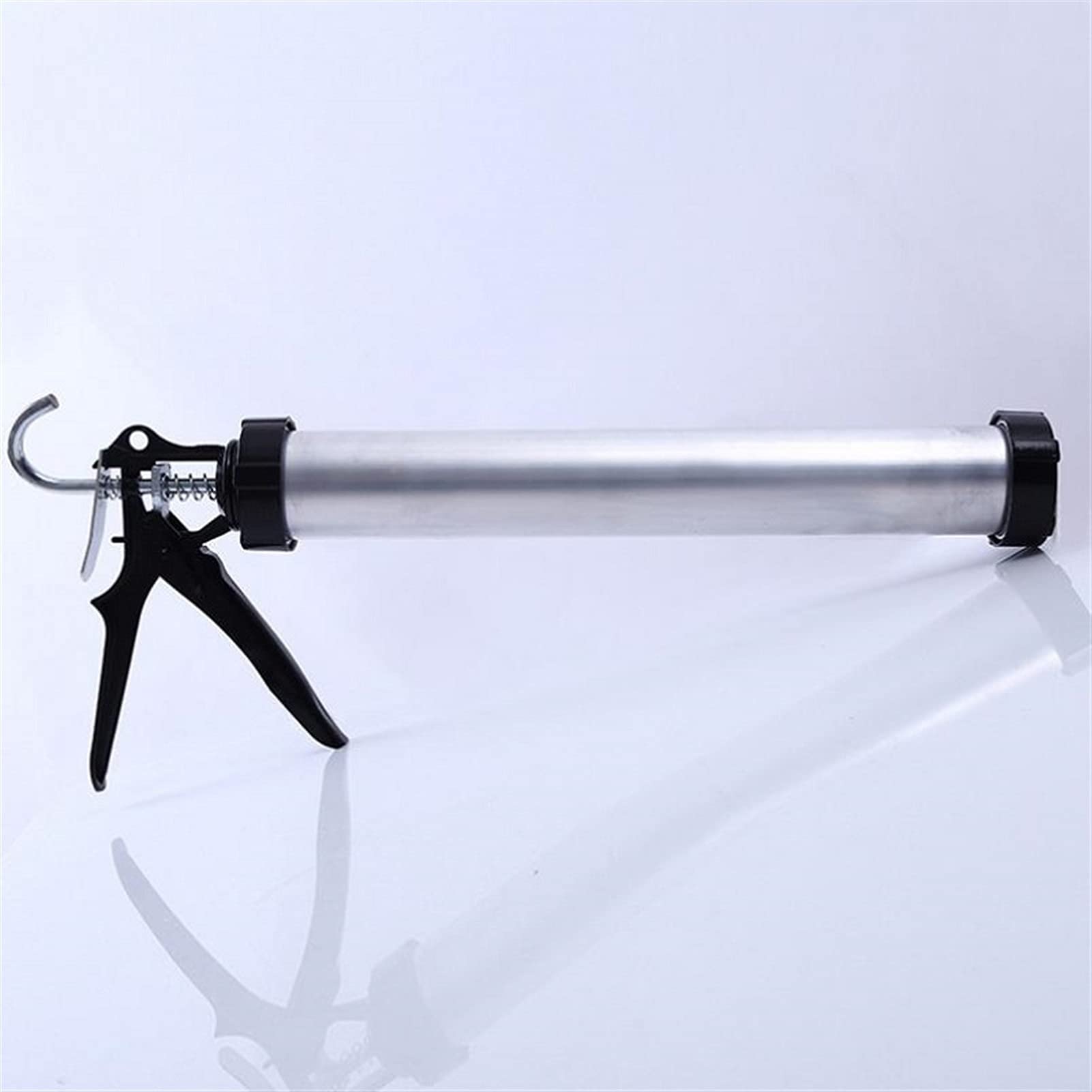 Pistola de calafateo de diseño ergonómico Cilindro de Aluminio Pistola de Pegamento de Vidrio Pistola de Cartucho de Mano Profesional Pistola de Pegamento con Estructura de Silicona para Mejorar