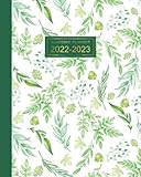  Academic Planner 2022-2023 July to June: Weekly & Monthly with Holidays Personalized Agenda Student Planning Notebook Notes,To-do List For ... Green Leaves Pattern Book Cover