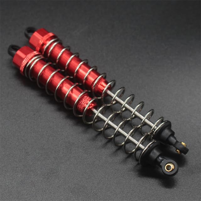 AEPRO - Oil Adjustable Type 130mm Long Shock Absorber damper 18019 180007 For Climbing Car HSP 94180 1/10 4WD 4X4 Rock Crawler RC Car (Red)