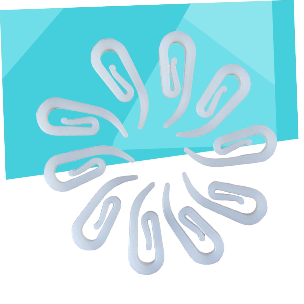 Cabilock 120Pcs White Plastic Figure Curtain Hooks for Window Door and Shower Curtains Material Drapery Hooks Easy to Use Curtain Hanger Clips