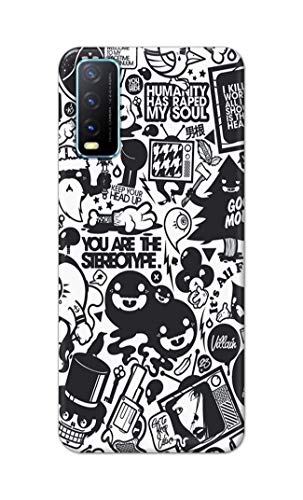 Image of Printed Hard Back Cover Case for Vivo Y20 | Y20 2021 | Y20i | Y20s | Y20G | Y20S (G) | Y20SG | Y20T Back Cover (Mixed Cartoon) -702