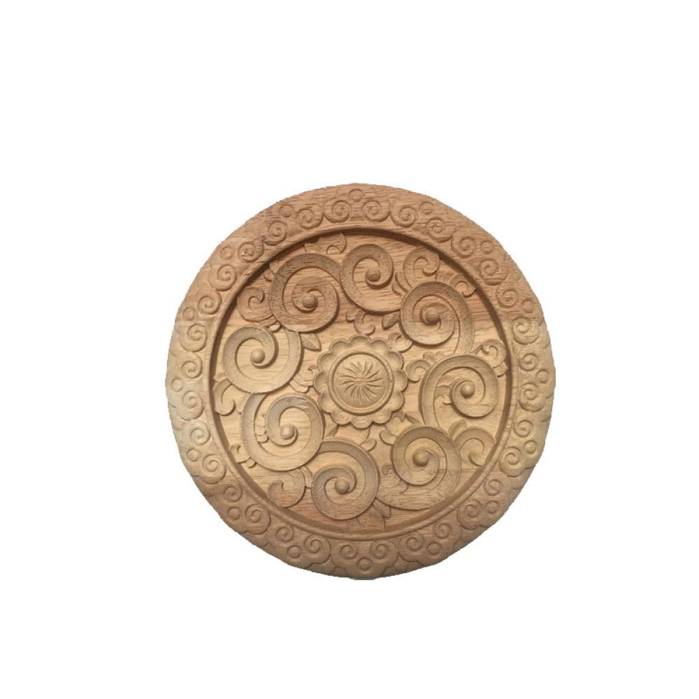 LVTFCO tallado de madera natural apliques figuras de artesanía MD0003 3