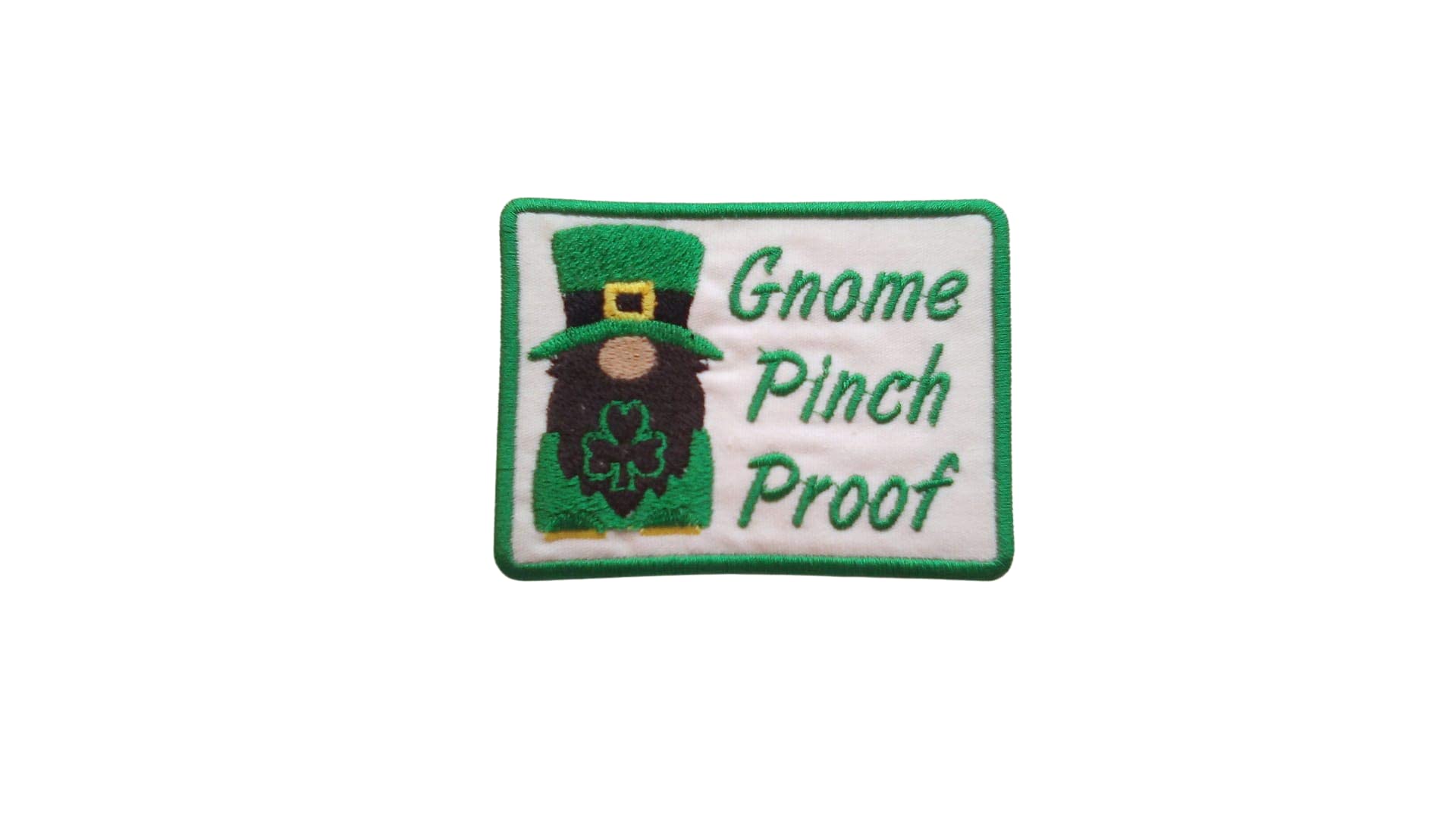 St Patrick Day Gnome Iron On Patch