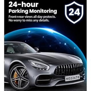 Orzym Dashcam 4K Pro, Caméra Voiture 4K + 1080P Avant et Arrière, Vision Nocturne, Surveillance Parking 24h/24 (4k+1080P+Câble ACC,32GB)