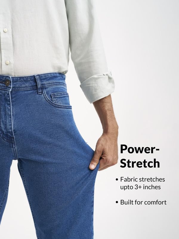Image of The Pant Project Relaxed Fit Stretchable Jeans for Men | Mens Stylish Denim Cotton Pants