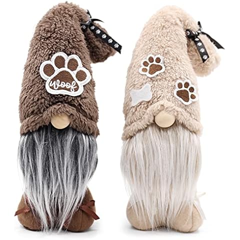 Upltowtme Dog Gnomes Paws Doll Gnomes Spring Stuffed Gnomes Swedish Tomte Puppy Tiered Tray Decoration Farmhouse Home Decor Gift for Dog Lover Cover