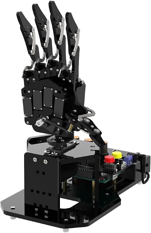 Robot Hand with Arduino Open Source AI Bionic Robotic Hand Five Fingers Solely Movement Mechanical Arm DIY Smart Robot & Engineering Kits, Science/Coding/Programming Set, Starter Kit