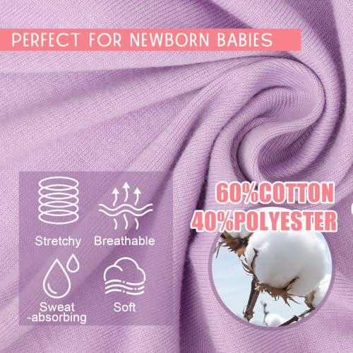 Image of DRESHOW BQUBO 3 Pack Newborn Baby Swaddle Blanket with Hats Infant Adjustable Velcro Swaddling Wraps with Bear Ears Cap for 6-12 Lbs Newborns & 0-3 Months Girls Boys
