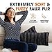Cheer Collection Faux Fur Throw Pillows - Decorative Pillows for Couch, Bed Throw Pillows, Black Accent Pillows for Bedroom or Living Room Aesthetic, Set of 2 Furry Throw Pillows, 12