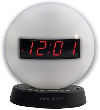 The Sonic Glow by Sonic Alert Extra Loud Themed Recordable Alarm Clock with Night Light