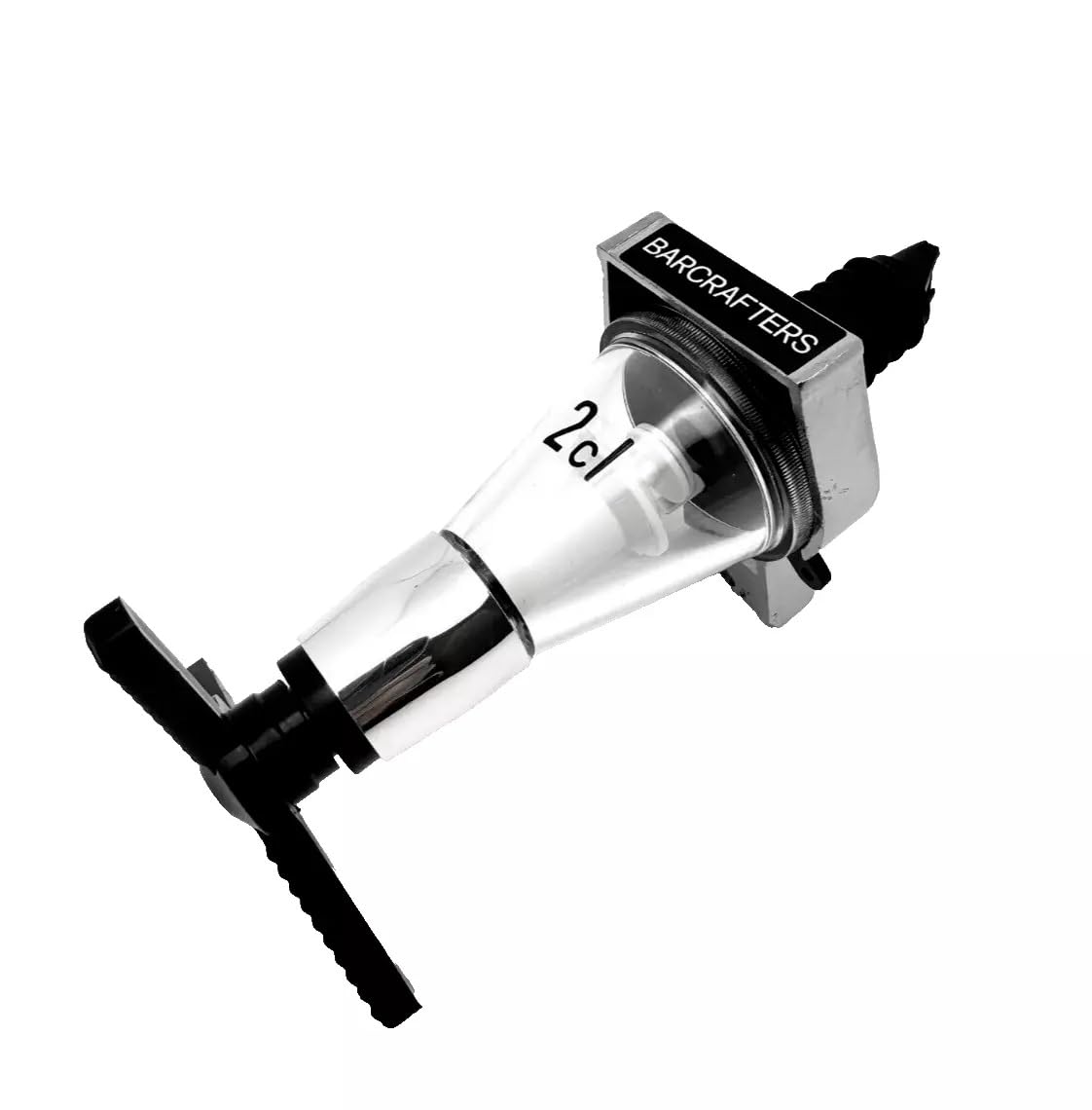 Spirituosen 2 cl Dosierer Halterung | Dosiergerät Set 4-er Reihenhalterung/Wandhalterung inkl. 4 Portionierer 2 cl