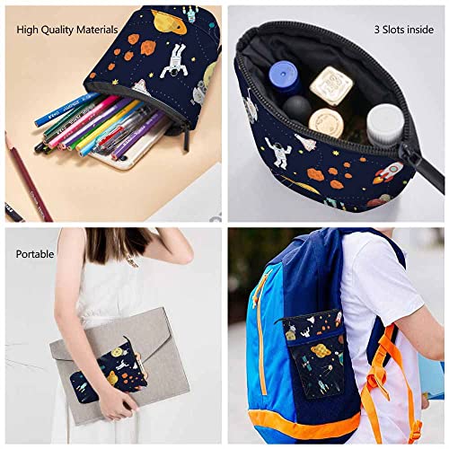 Image of Swono Space Universe Pencil Case Stars Planets Astronaut Standing Pencil Case Pencil Pouch Pencil Holder Colorful