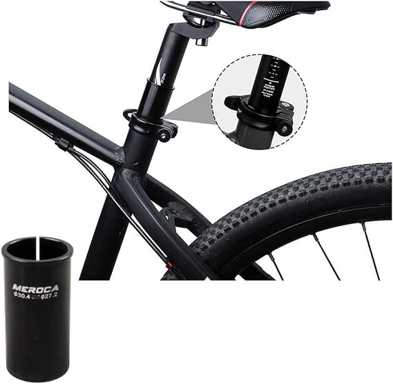RLECS Aluminum Alloy Bicycle Reducing Sleeve Seat Post Tube Adapter Shim for MTB,Mountain,City Bike,Road Bike, Bike SeatPost Adapter 27.2mm to 30.4mm