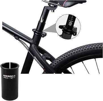 RLECS Aluminum Alloy Bicycle Reducing Sleeve Seat Post Tube Adapter Shim for MTB,Mountain,City Bike,Road Bike, Bike SeatPost Adapter 27.2mm to 30.4mm