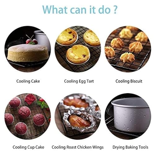 AMERTEER Nonstick Cooling Racks For Cooking And Baking | Wire Rack For Baking Sheet, Baking Rack For Oven Cooking, Heavy Duty 100% Stainless Steel Cookie Cooling Racks | 46 x 26 cm Fits Jelly Roll Pan