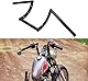Motorrad Lenker 22 mm,Z Lenker Universal für Drag Custom Bobber Chopper Cruiser Softail Dyna Sportster-Schwarz
