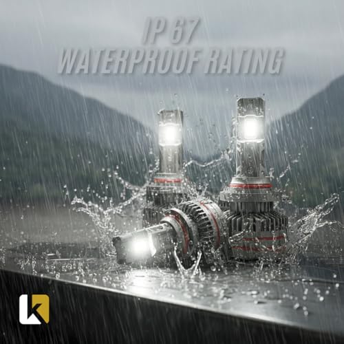 Image of KYNE 300W High Power Premium LED Headlights Bulb -H7 /H18 6000K Cool White, 30,000 Lumens Ultra-Bright, IP65 Waterproof with 2 YEAR WARRANTY (2 Year Warranty, H7 /H18)