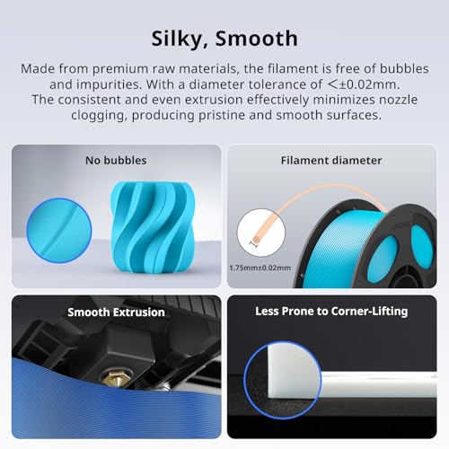 Image of ANYCUBIC PLA Plus (PLA+), 3D Printer Filament 1.75mm, High Toughness 3D Printing Filament, Dimensional Accuracy + /- 0.02mm, Print with Most FDM 3D Printers, 1KG Reusable Spool, Tropical Turquoise