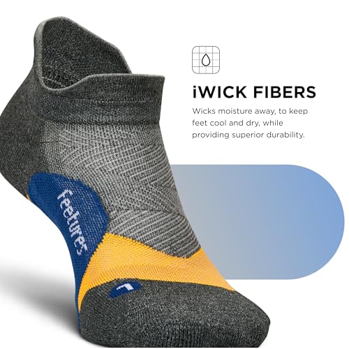Image of Feetures Elite Light Cushion No Show Tab Sock Wave
