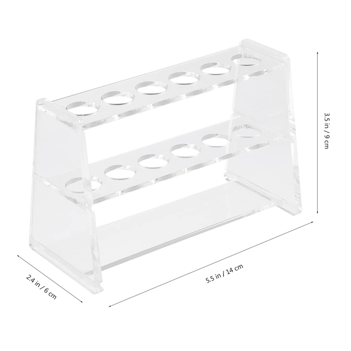 ULTECHNOVO Vidrio Centrífugo 6 Piezas Gradilla Contenedor De Tubos De Ensayo De Laboratorio Estante Para Tubos De Ensayo De Laboratorio Acrílico Soporte Orgánico Soporte Para Gafas