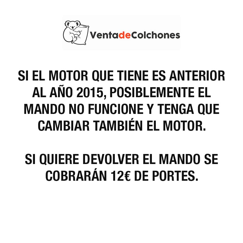 Ventadecolchones - Mando para Cama Articulada Germany Compatible con Motor OKIN con Cable