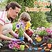 PLAY Kids Gardening Set, Garden Tool Set for Kids, Gardening Tools Kit with Shovel, Fork, Spade, Scissors, Flower Pot, Watering Can and Storage Box, Summer Outdoor Toys for Toddlers Boys Girls Gift